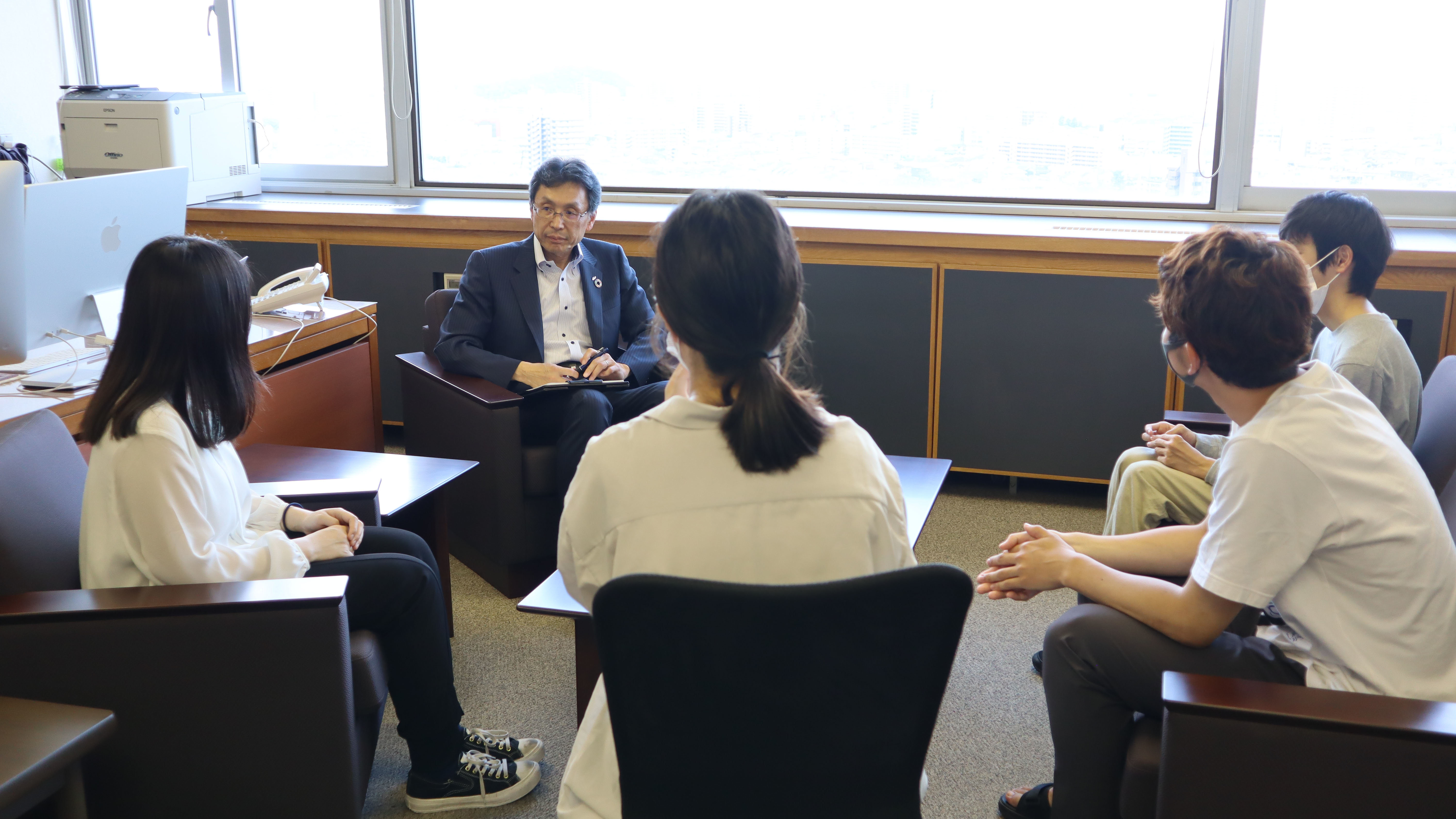 静岡、京都、大阪など広島から離れた地域出身の皆さん。本学を選んだ理由に注目が集まりました。