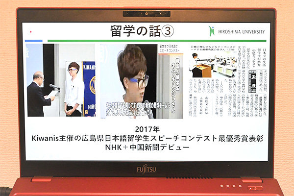 日本ではテレビの取材を受けたり、コンテストに挑戦したり、何事にも積極的に取り組んでいる