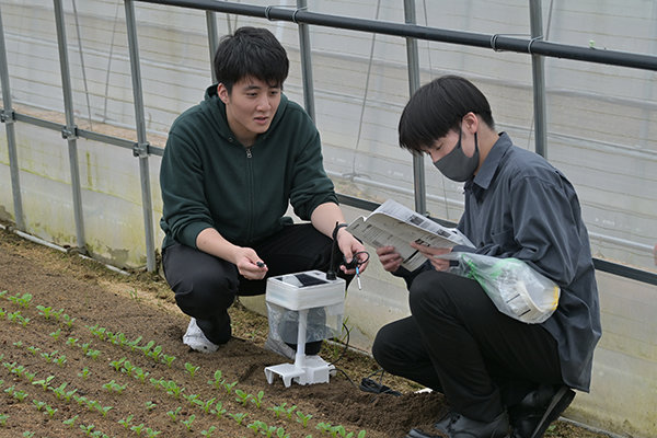 湯来町にある吉山農園にご協力をいただき、半年かけて調査・分析する