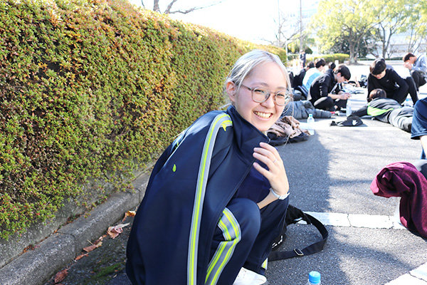 唯一の女子学生出場者となった山田さん（比治山女子高等学校出身／広島県）。「来年はもっと女子学生も参加して」と呼びかける